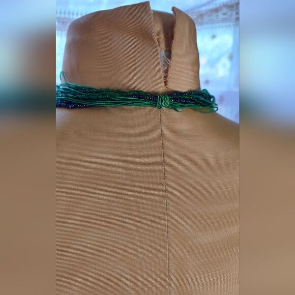 Vintage Handmade Statement Necklace Long Tassel  Glass Beads Bolo Necklace - Picture 8 of 8